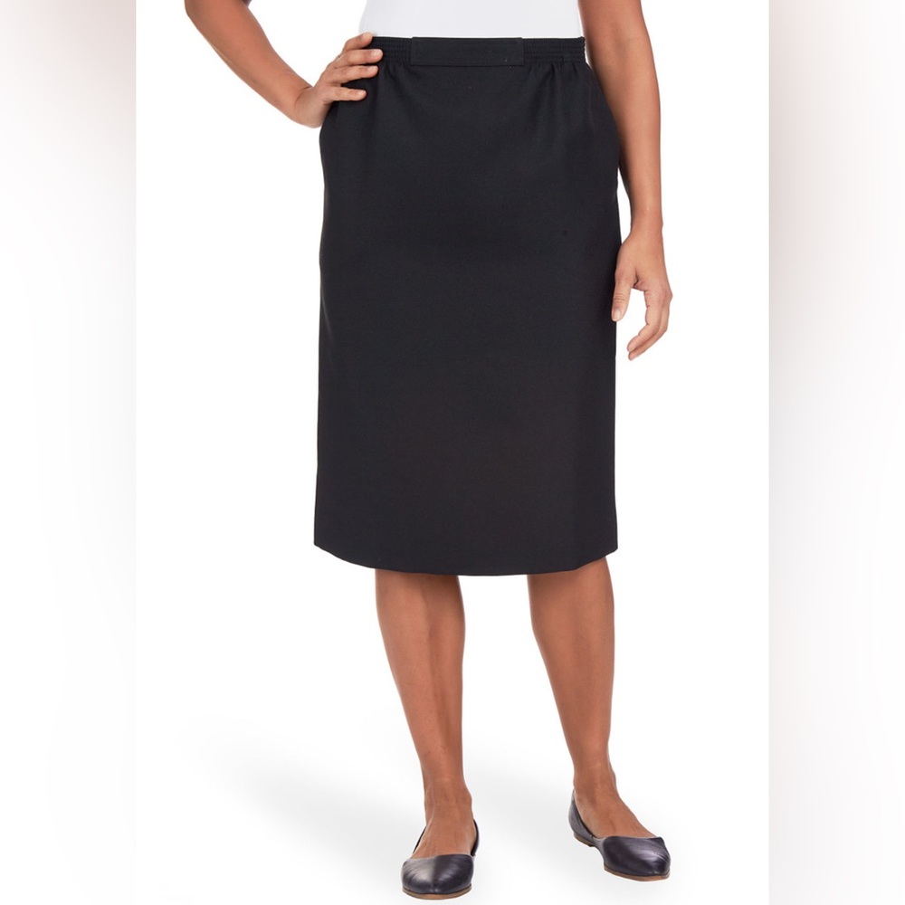 Alfred Dunner Classic Black Pencil Skirt